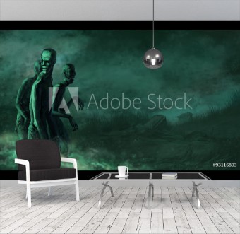 Picture of Zombies in the cemetery